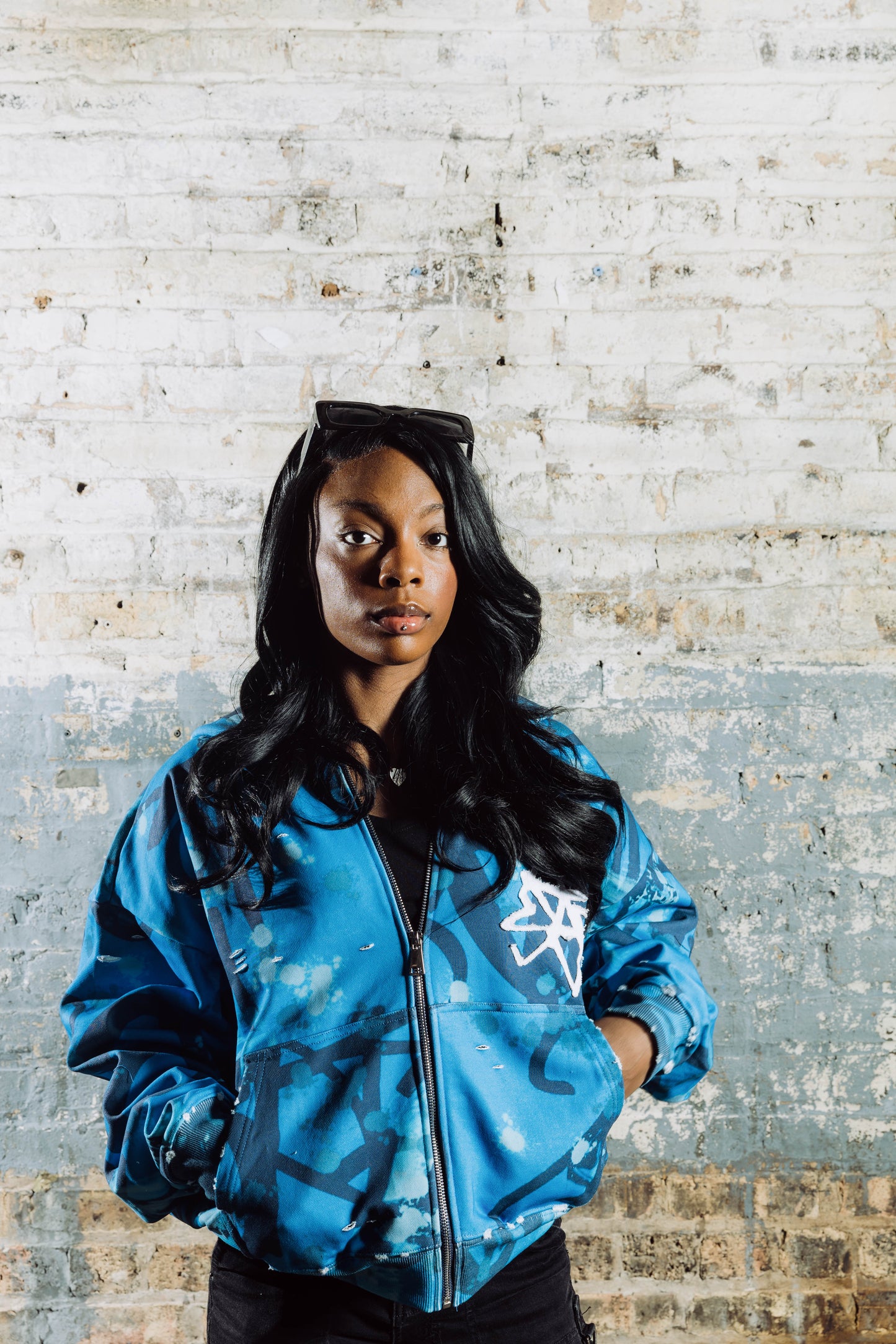 Blue Raspberry Kosmo Zip Hoodie