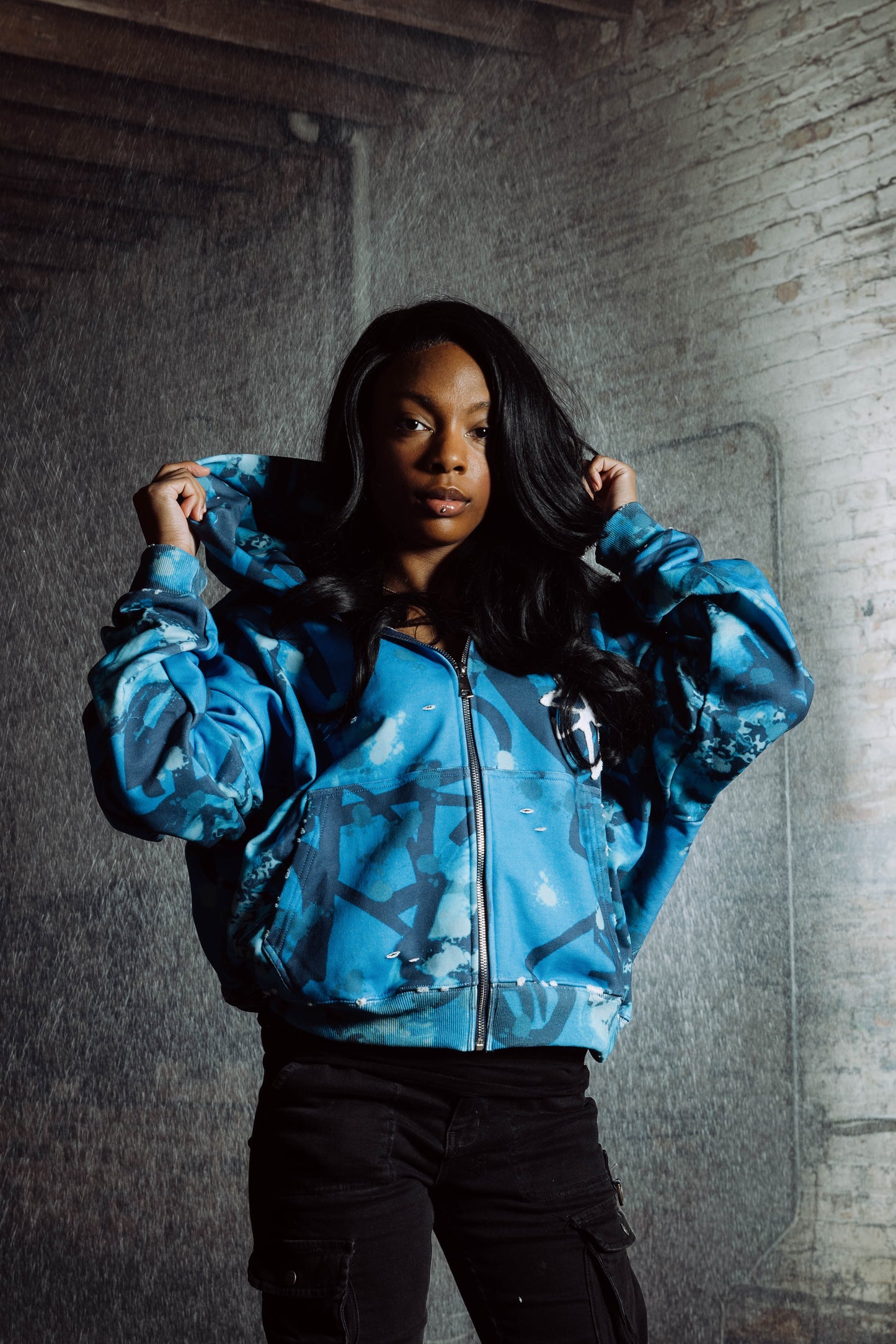 Blue Raspberry Kosmo Zip Hoodie