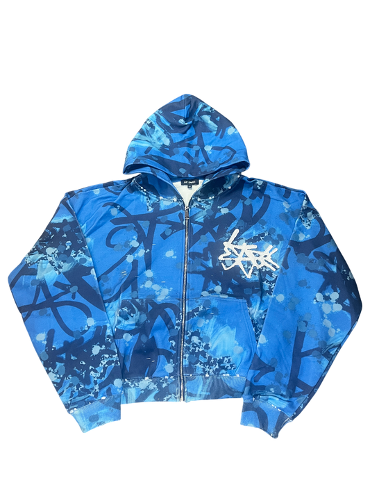 Blue Raspberry Kosmo Zip Hoodie